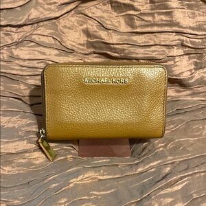Michael Kors Gold Leather Wallet